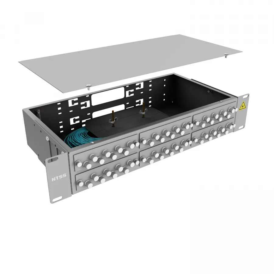 Кросс 19" NTSS PREMIUM, предсобранный 2U, 48 портов FC/UPC, 50/125 мкм OM3