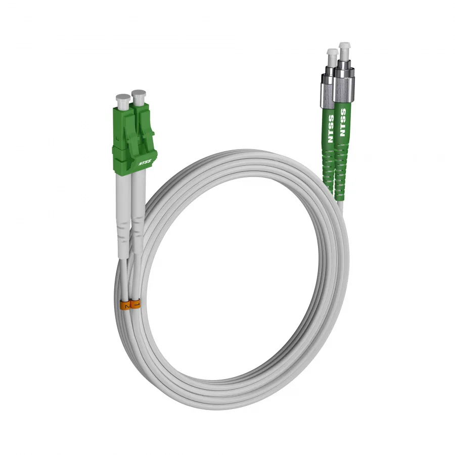Шнур оптический NTSS dpc LC/APC-FC/APC 9/125 G.657A1 3.0мм 15м LSZH (патч-корд)