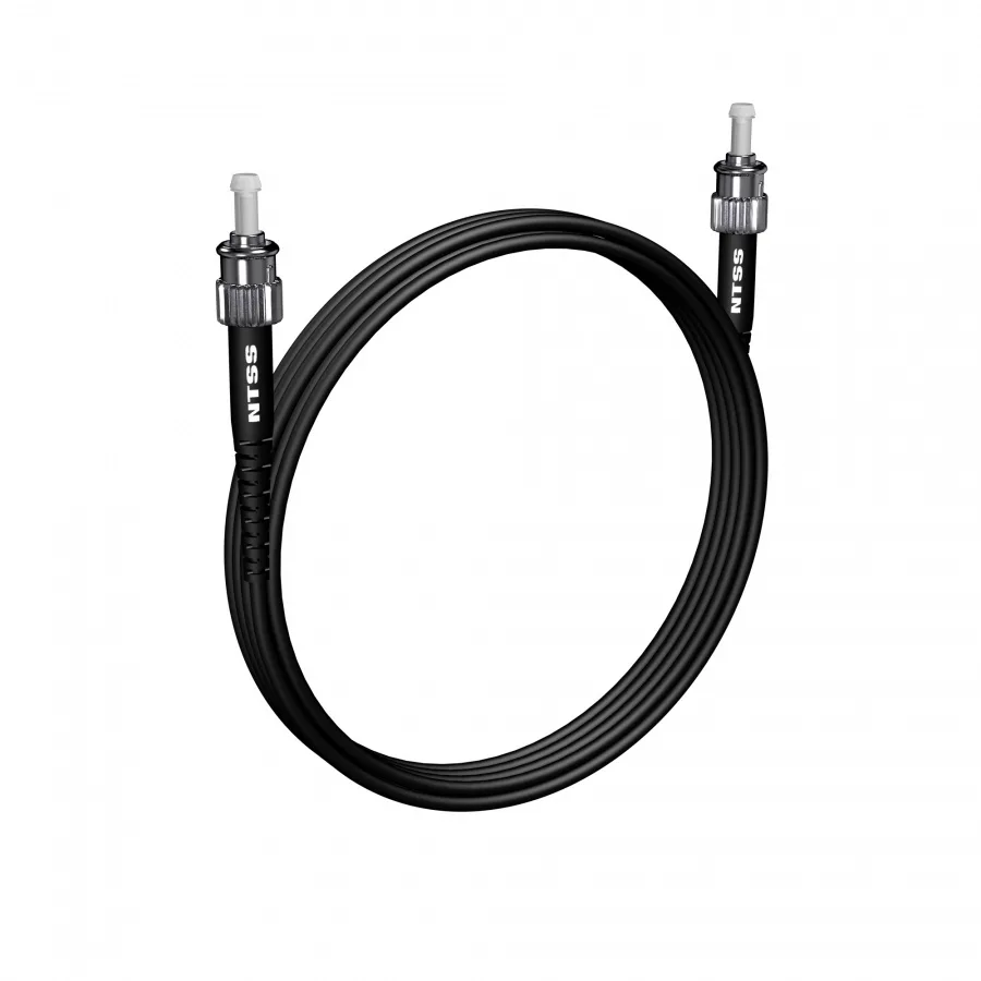 Шнур оптический NTSS spc ST/UPC-ST/UPC 9/125 3.0мм 3м черный LSZH (патч-корд)
