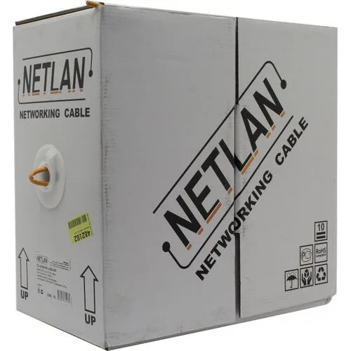 Кабель NETLAN U/UTP 4 пары, Кат.5e, внутренний, LSZH нг(В)-HF, оранжевый, 305м
