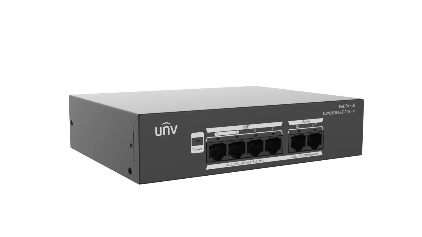 NSW2100-6GT-POE-IN 4-портовый PoE-коммутатор Uniview