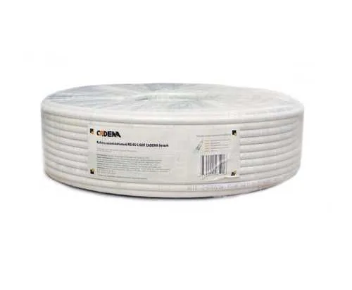 Кабель коаксиальный RG-6U Light CADENA белый 100м