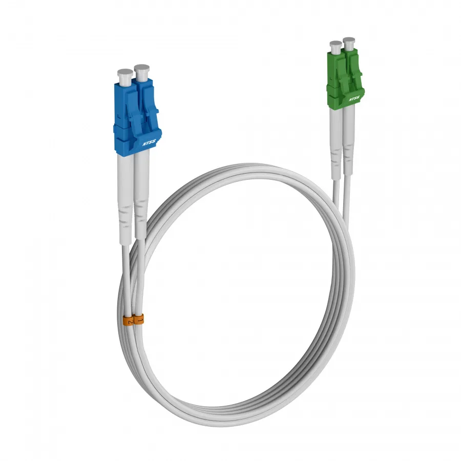 Шнур оптический NTSS dpc LC/UPC-LC/APC 9/125 G.657A2 3.0мм 5м LSZH (патч-корд)