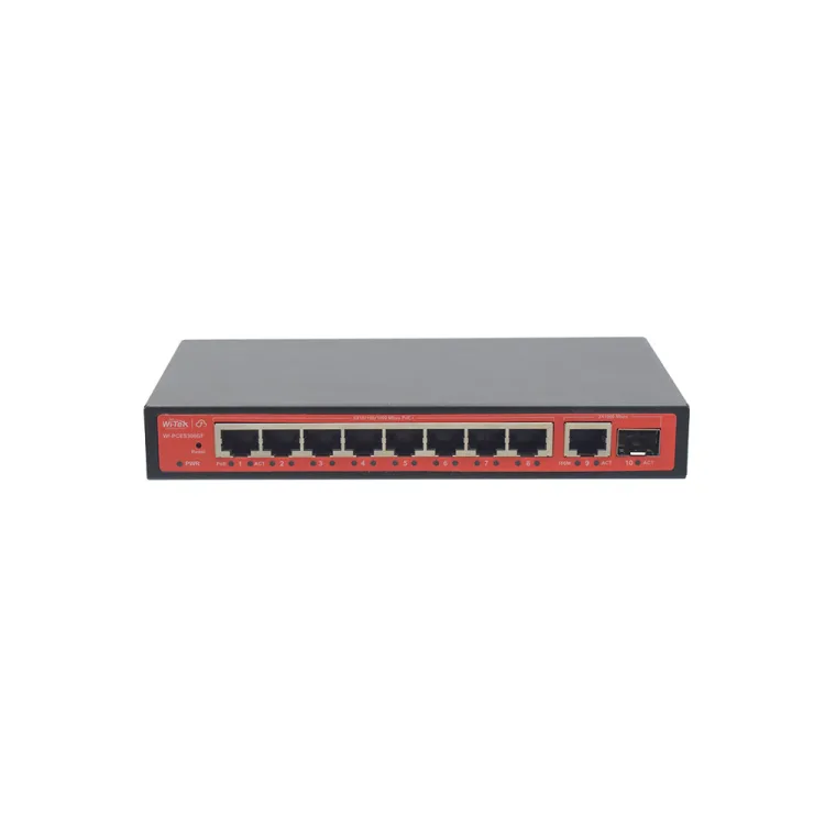 WI-PCES308GF Настраиваемый коммутатор 8 PoE порта GE + 1 GE + 1 SFP Wi-Tek