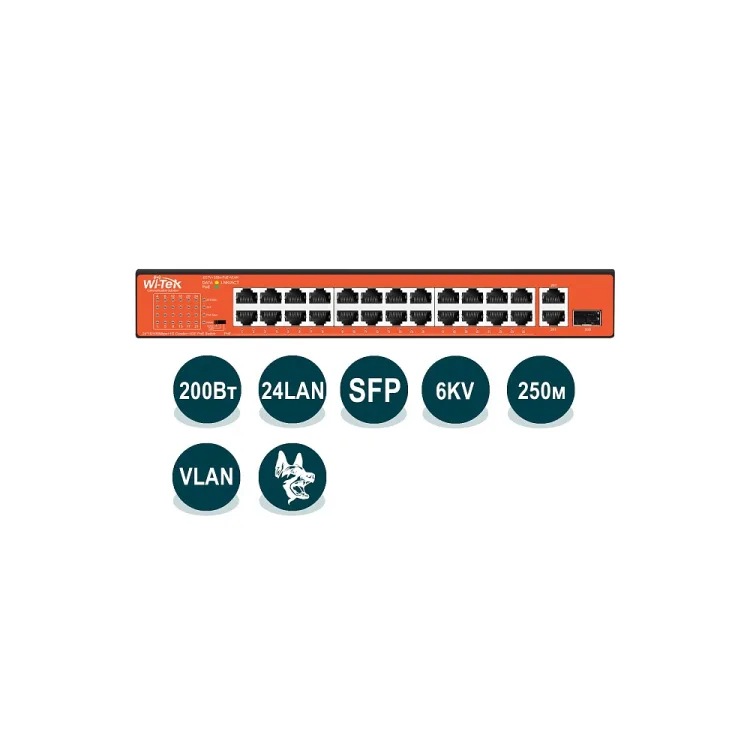 WI-PS526GH Неуправляемый коммутатор Wi-Tek