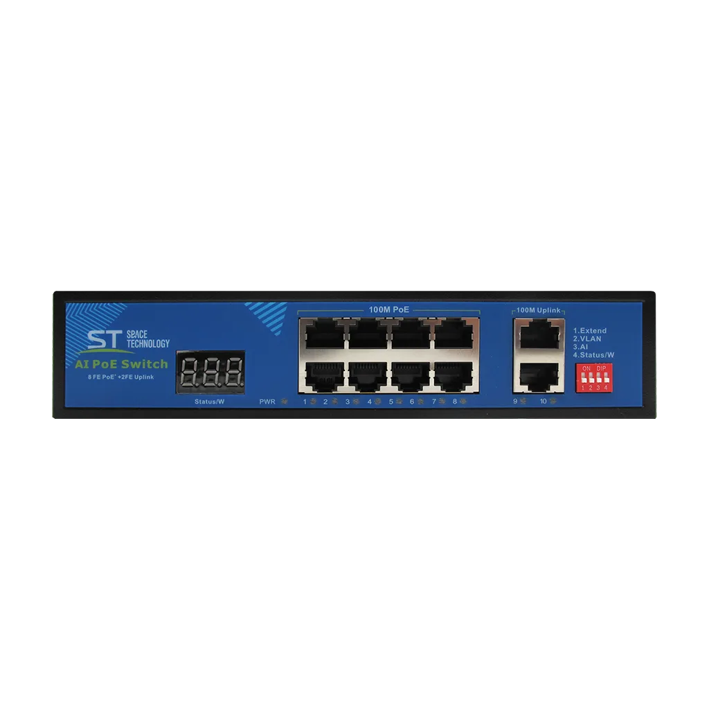 ST-S812POE (2M/150W/А/SC) PRO Коммутатор Switch POE 8-ми портовый Space Technology