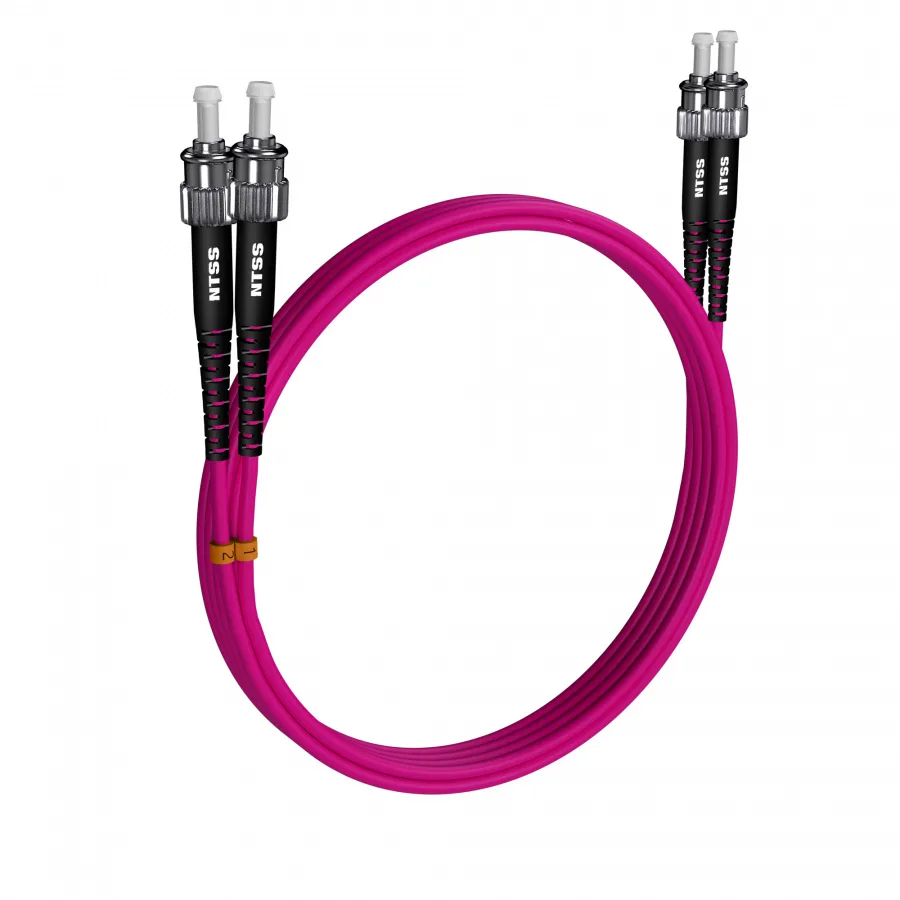 Шнур оптический NTSS dpc ST/UPC-ST/UPC 50/125 OM4 3.0мм 2м LSZH (патч-корд)