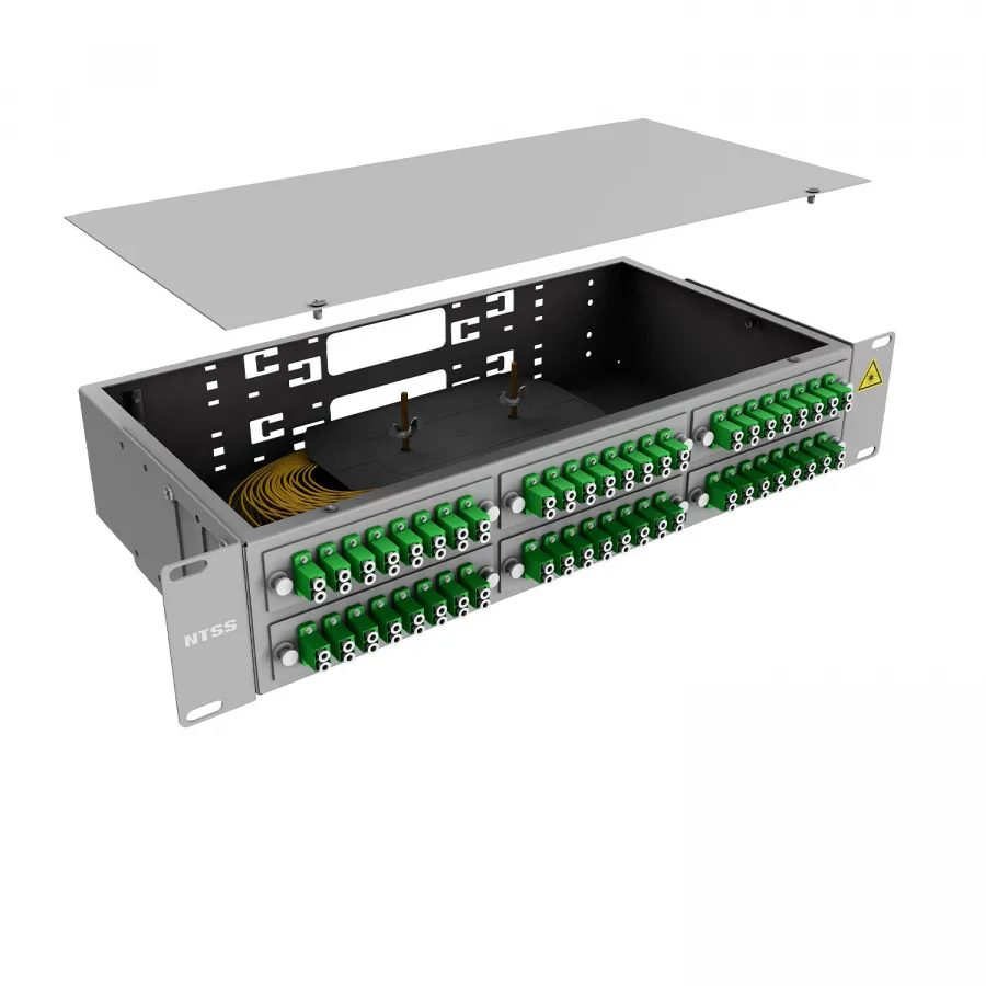 Кросс 19" NTSS PREMIUM, предсобранный 2U, 48 портов LC/APC duplex, 9/125 мкм