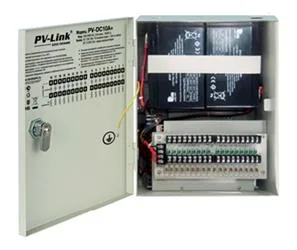 PV-DC10A+ PV-link v.2035 - блок питания стабилизированный, DC 12 В, 10 А, 18 выходов, выход на 2 АКБ