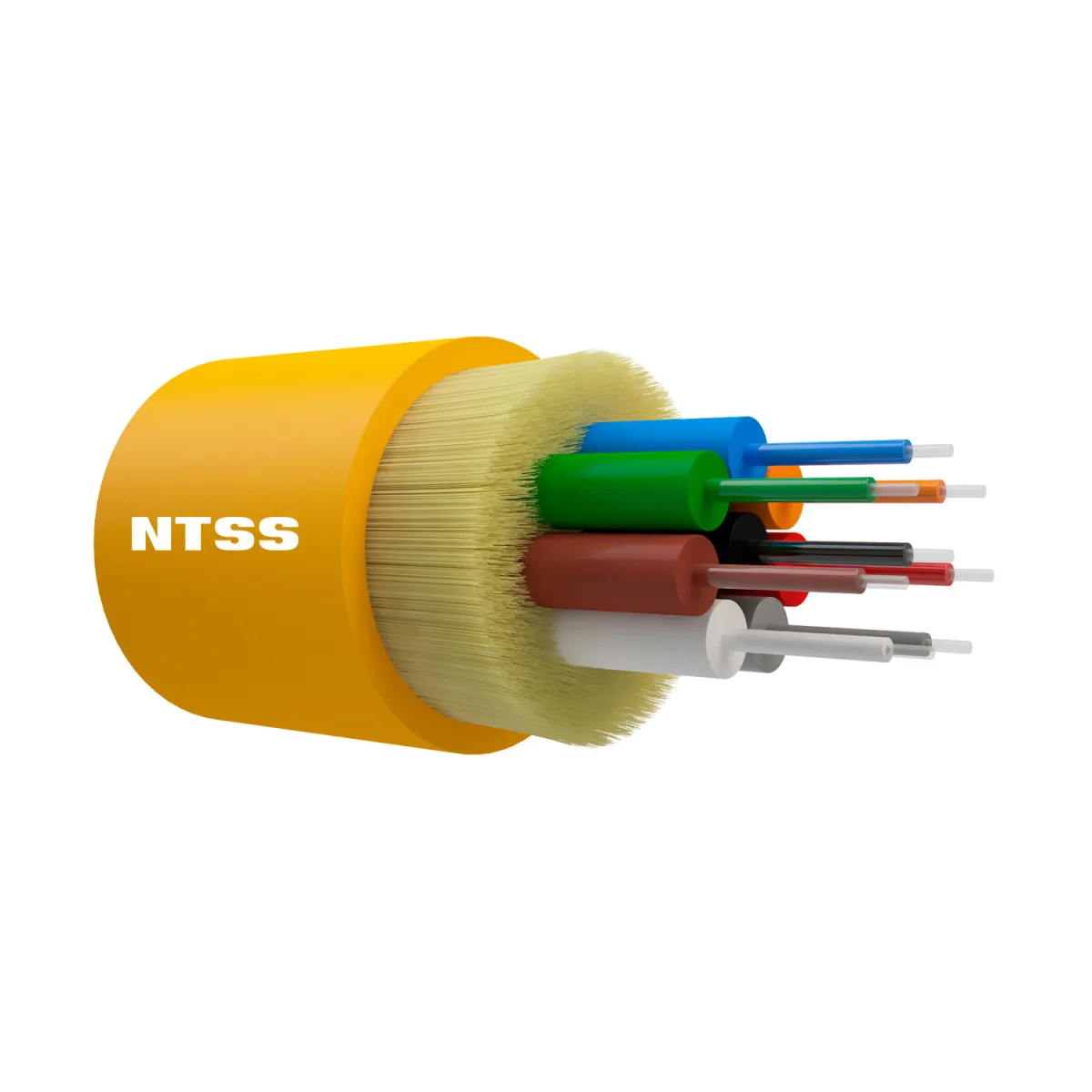 Оптический кабель внутренний NTSS 8 волокон OS2, 9/125, LSZH, жёлтый