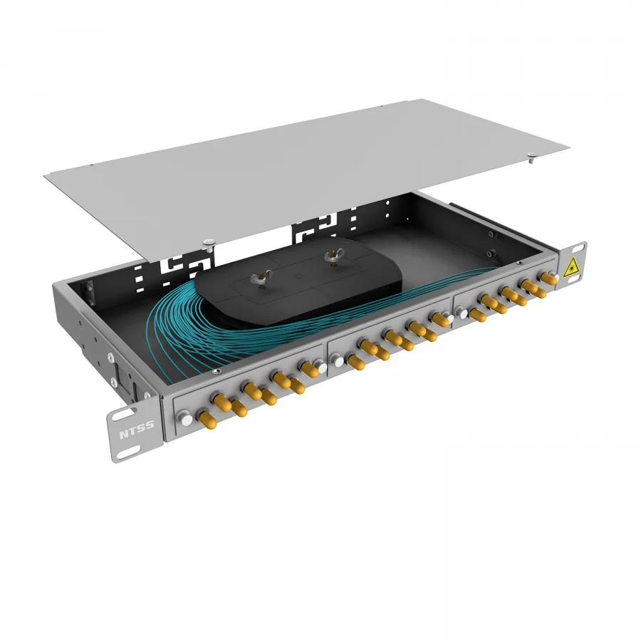 Кросс 19" NTSS PREMIUM, предсобранный 1U, 12 портов ST/UPC, 50/125 мкм OM3