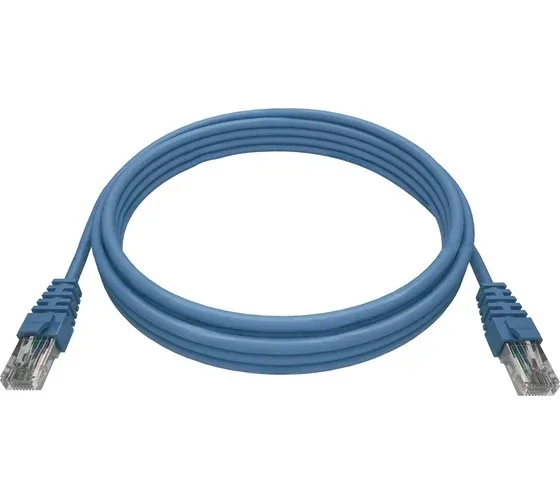 Патч-корд NTSS 2хRJ45/8P8C, T568B UTP 5e кат. литой 0.5 метра, LSZH, синий