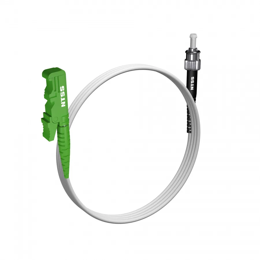 Шнур оптический NTSS spc E2000/APC-ST/UPC 9/125 G.657A1 3.0мм 1м LSZH (патч-корд)