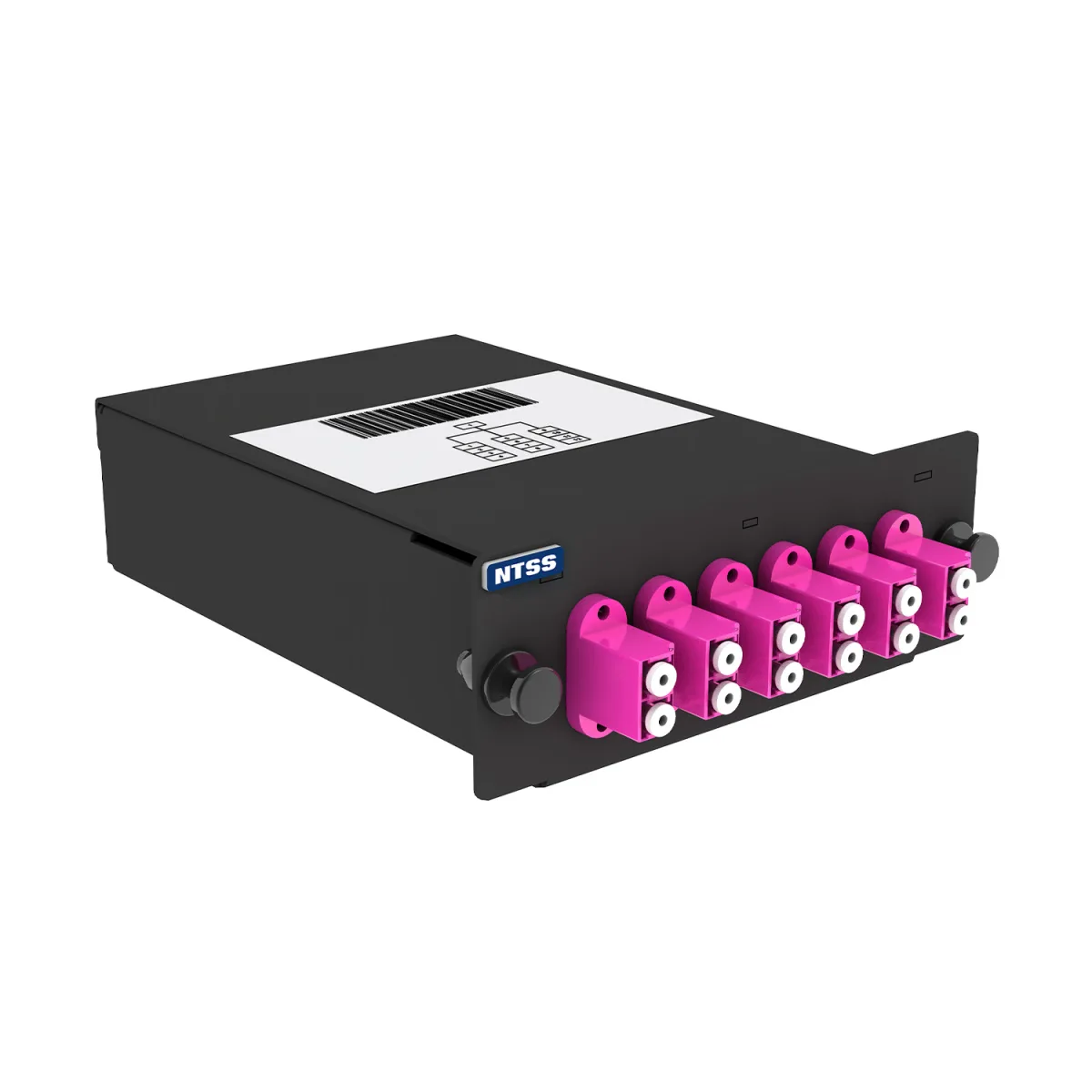 Кассета кроссовая NTSS 1 разъем 8MPO/UPC (male) 50/125 OМ4, на 8 LC/UPС (4 DLC/UPC), полярность U, черный