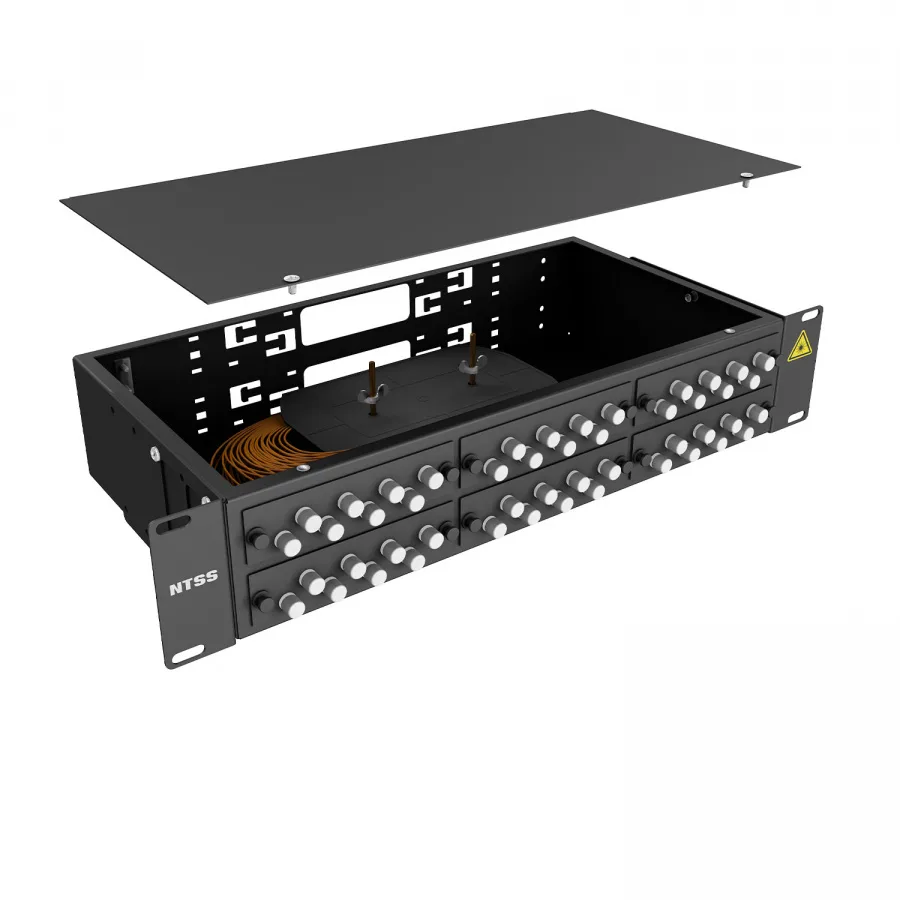 Кросс 19" NTSS PREMIUM, предсобранный 2U, 32 порта FC/UPC, 50/125 мкм, черный