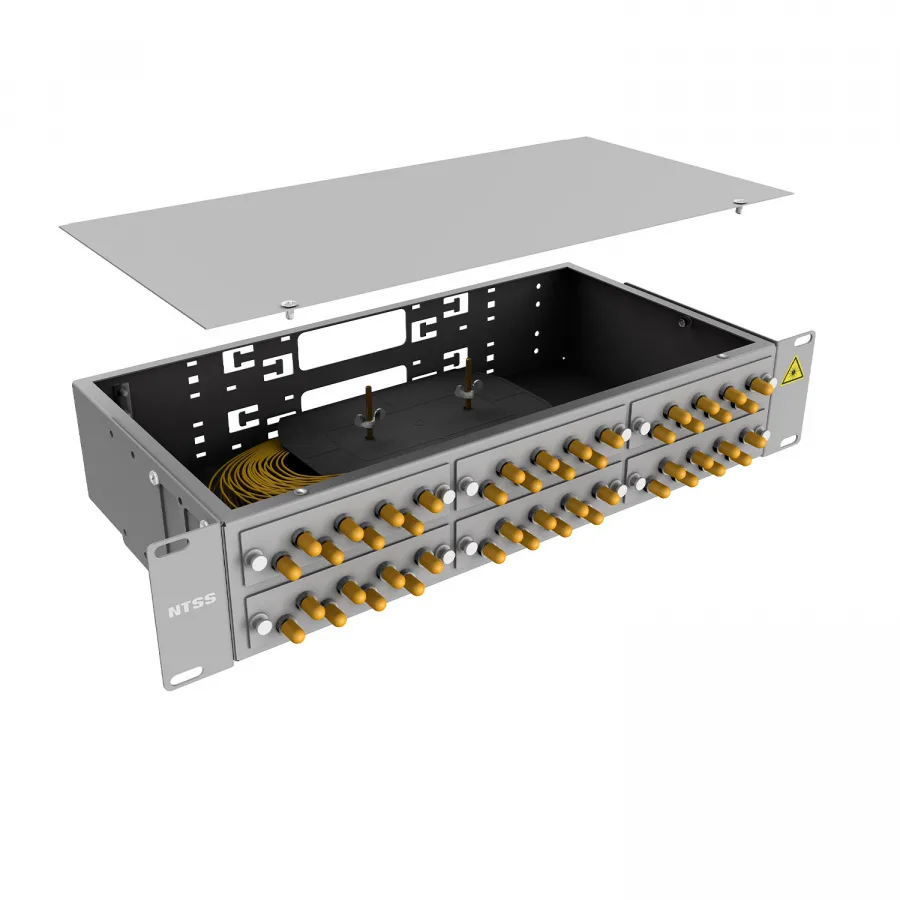 Кросс 19" NTSS PREMIUM, предсобранный 2U, 32 порта ST/UPC, 9/125 мкм