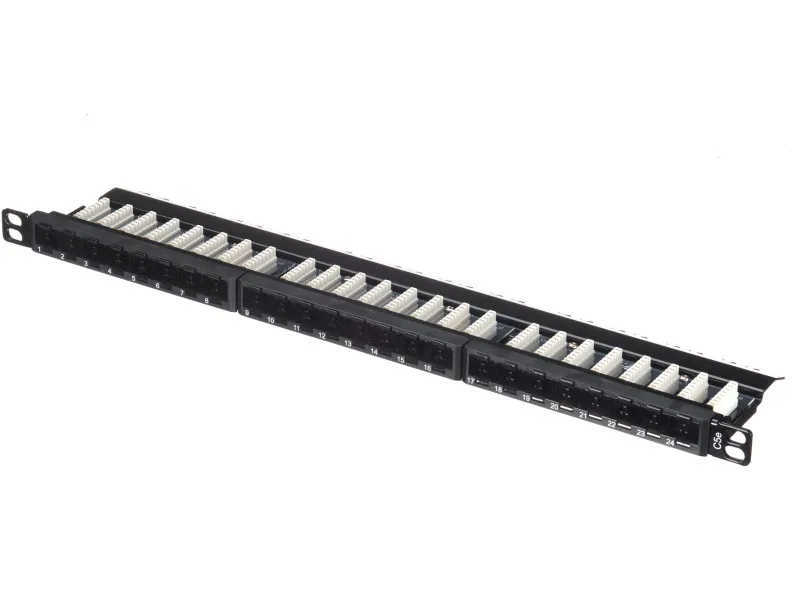 Патч-панель UTP, 19", 24 порта RJ45, cat.5е, 0,5U, Dual Type, NETKO Expert CKC