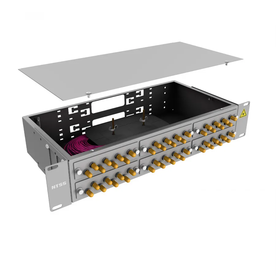 Кросс 19" NTSS PREMIUM, предсобранный 2U, 32 порта ST/UPC, 50/125 мкм OM4