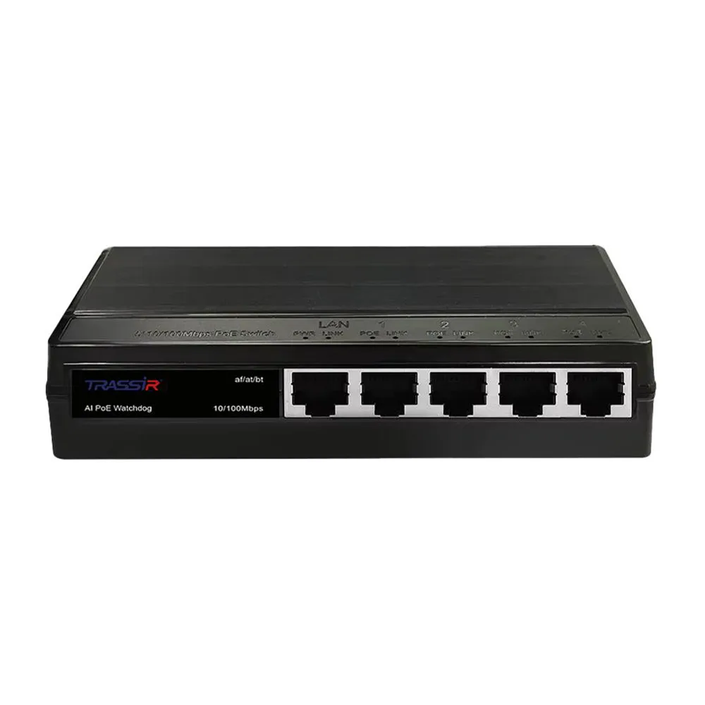 TR-NS1105-60-4POE Неуправляемый коммутатор с 4 портами TRASSIR