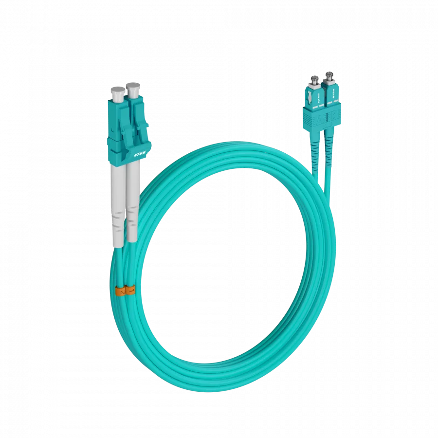 Шнур оптический NTSS dpc LC/UPC-SC/UPC 50/125 OM3 3.0мм 15м LSZH (патч-корд)