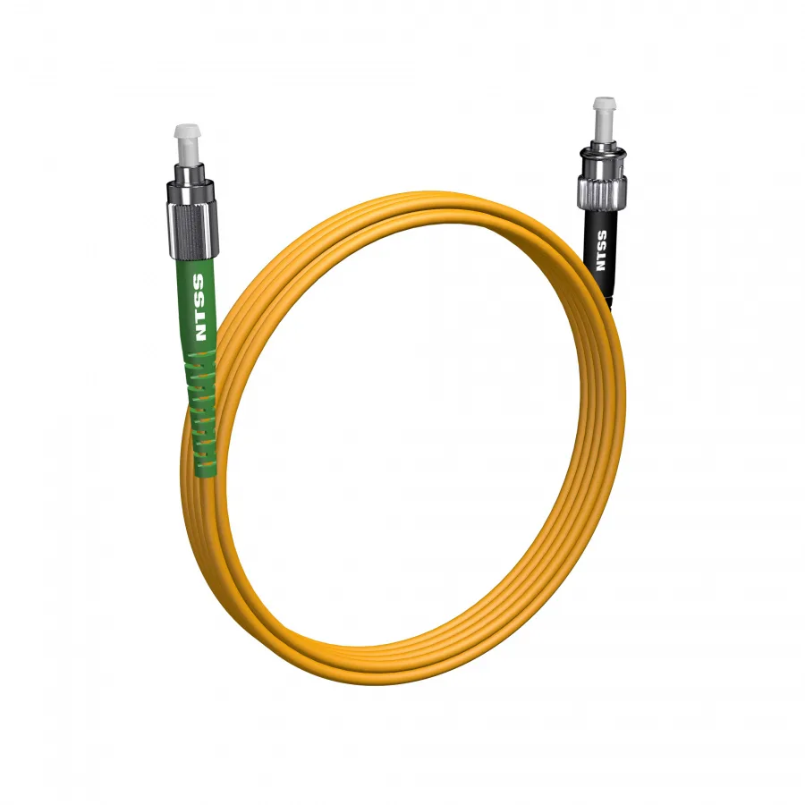 Шнур оптический NTSS spc FC/APC-ST/UPC 9/125 3.0мм 3м LSZH (патч-корд)