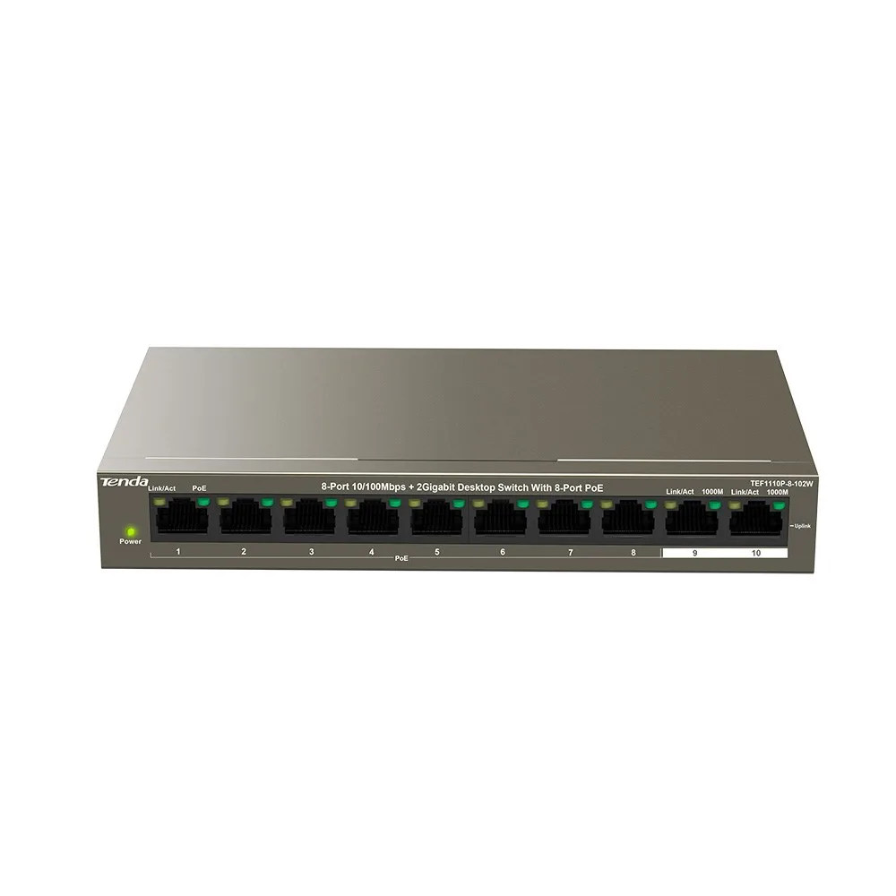 TEF1110P-8-102W Коммутатор 8-портовый Tenda