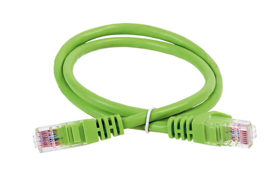 Патч-корд UTP 4 пары, Кат.5е, 2хRJ45, 0,5м,зеленый , LSZH, ITK PC02-C5EUL-05M