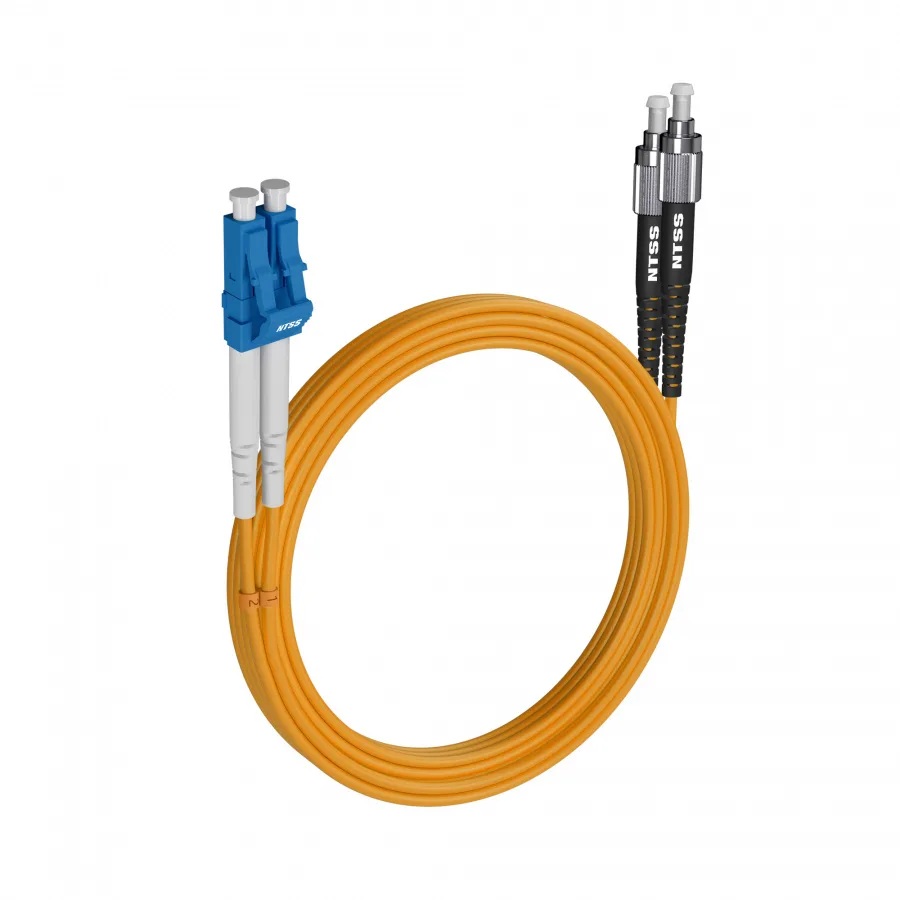 Шнур оптический NTSS dpc LC/UPC-FC/UPC 9/125 2.0мм 15м LSZH (патч-корд)
