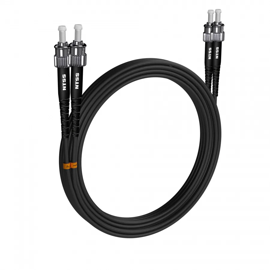 Шнур оптический NTSS dpc ST/UPC-ST/UPC 62.5/125 2.0мм 25м черный LSZH (патч-корд)