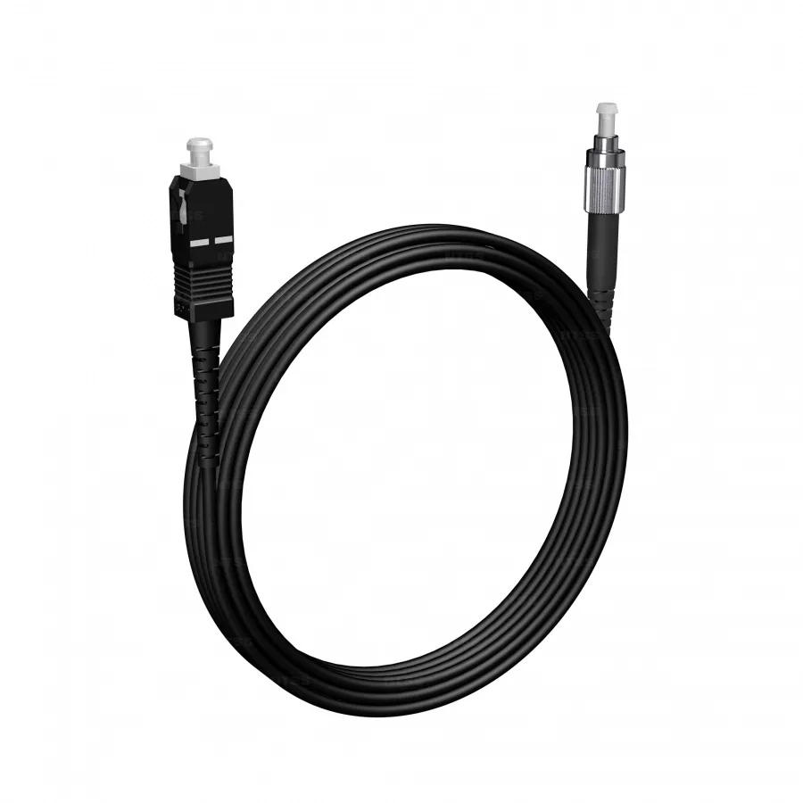 Шнур оптический NTSS spc SC/UPC-FC/UPC 9/125 3.0мм 15м черный LSZH (патч-корд)