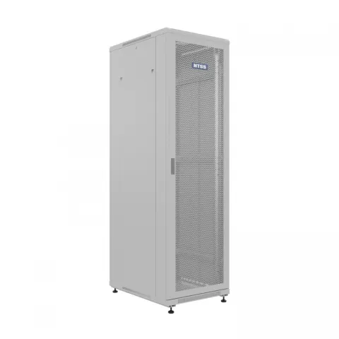 Шкаф напольный универсальный телекоммуникационный NTSS R 42U 800х800мм, 4 профиля 19, двери перфорированная и перфорированная, боковые стенки съемные, регулируемые опоры, разобранный, серый RAL 7035