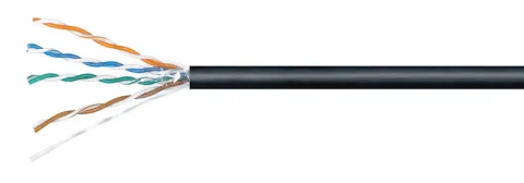 Кабель Hammer U/UTP cat 5e PE 4*2*0,48 Cu Solid OUTDOOR чёрный (305м)