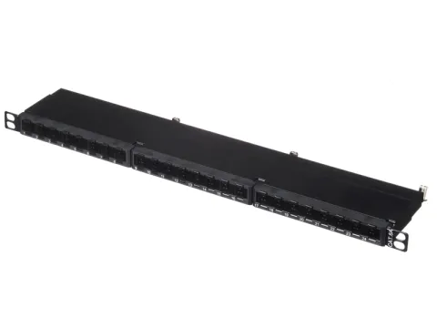 Патч-панель FTP, 19", 24 порта RJ45, cat.6а, 0,5U, Dual Type IDC, NETKO Expert СКС