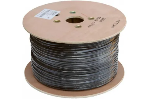 Кабель NETLAN FTP 25 пар, Кат.5, внешний, PE -40C, черный, 305м