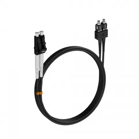Шнур оптический NTSS dpc LC/UPC-SC/UPC 62.5/125 3.0мм 4м черный LSZH (патч-корд)