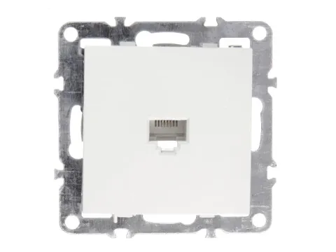 Телефонная розетка Technolink Electric RJ11 в рамку, cat.3, неэкранированная, пластик, IP20, цвет белый РАСПРОДАЖА