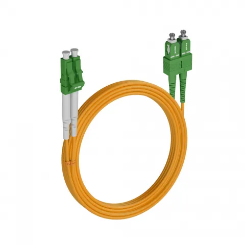 Шнур оптический NTSS dpc LC/APC-SC/APC 9/125 3.0мм 15м LSZH (патч-корд)