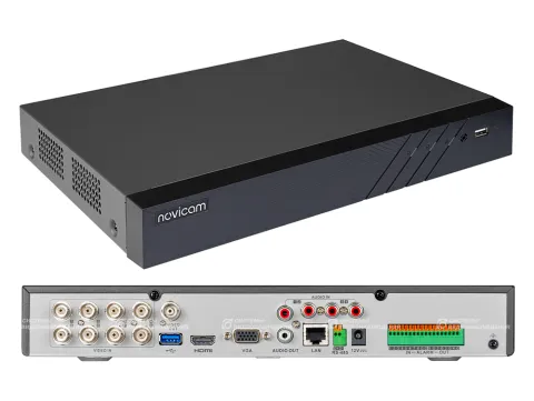 FR1208 (ver.3129) гибридный видеорегистратор 8-ми канальный Novicam
