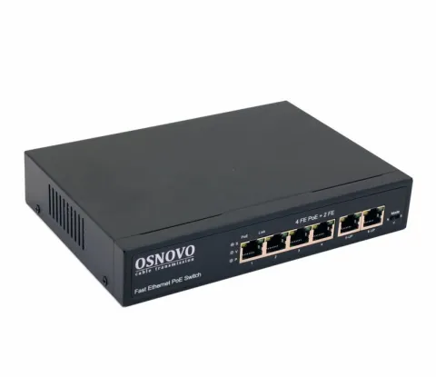 SW-20600(80W) PoE коммутатор Fast Ethernet на 6 RJ45 портов OSNOVO