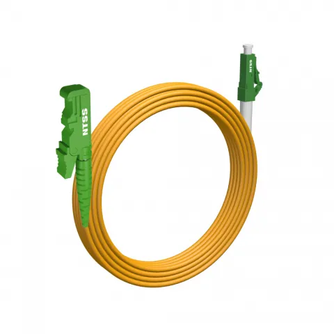 Шнур оптический NTSS spc E2000/APC-LC/APC 9/125 3.0мм 15м LSZH (патч-корд)