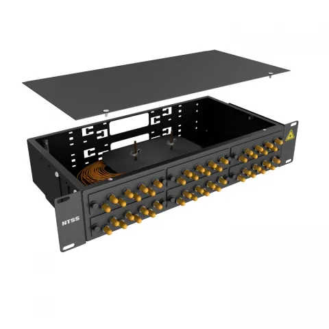 Кросс 19" NTSS PREMIUM, предсобранный 2U, 48 портов ST/UPC, 62.5/125 мкм, черный