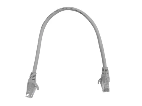 Патч-корд UTP4 cat 5e, 0,3м, ВС, LSZH, серый, литой коннектор NETKO Optima