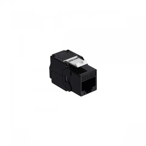 Розеточный модуль NTSS PREMIUM Keystone RJ45 UTP CAT6А безинструментальный 180 градусов черный ver2