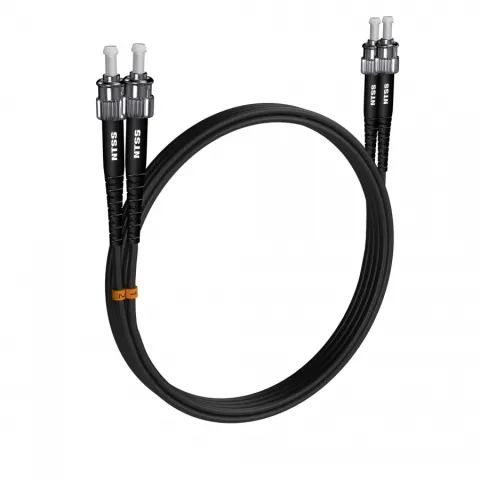 Шнур оптический NTSS dpc ST/UPC-ST/UPC 50/125 3.0мм 2м черный LSZH (патч-корд)