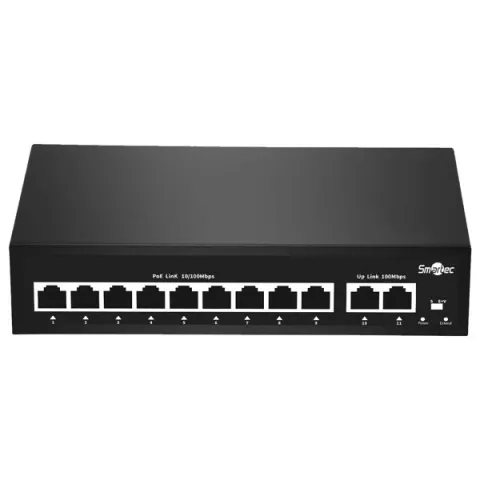 ST-NS309MB-MD Неуправляемый 11-ти портовый PoE коммутатор Smartec