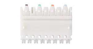 Коннектор NETLAN 110 типа, Кат.5e (Класс D), (Класс D), 100МГц, 4 пары, белый, уп-ка 100шт.