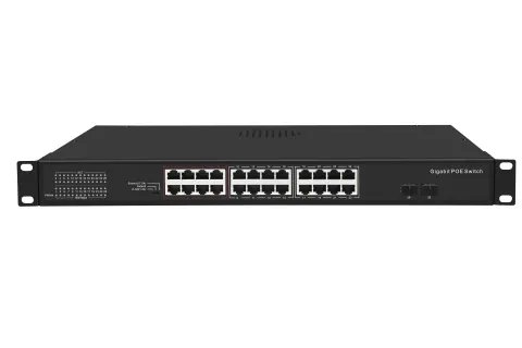 GL-SW-G005-24P Неуправляемый коммутатор PoE, 24*10/100/1000 Мбит/с PoE (802.3af/at), 17-24 порт до 250 метров cat6, 400Вт NIKOMAX