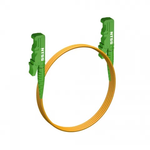 Шнур оптический NTSS spc E2000/APC-E2000/APC 9/125 3.0мм 1м LSZH (патч-корд)