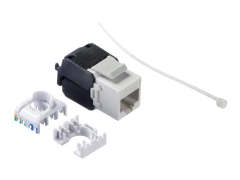 Модуль Keystone неэкранированный, RJ45, cat.6А, 180°, 110/Krone тип, под инструмент/ без инструмента, KE, белый, NETKO Expert CKC