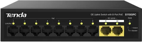 S110GPC PoE-коммутатор 8-портовый Tenda
